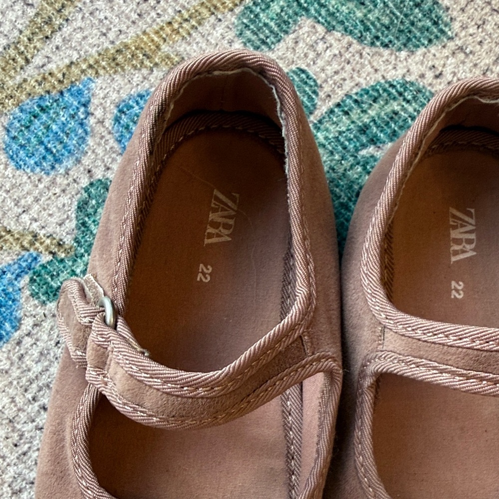 Zara Kids Dusty Pink Mary Jane Shoes - Picture 3 of 7